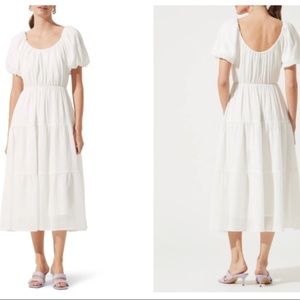 White ASTR The Label Puff Sleeve Dress (Never Worn)